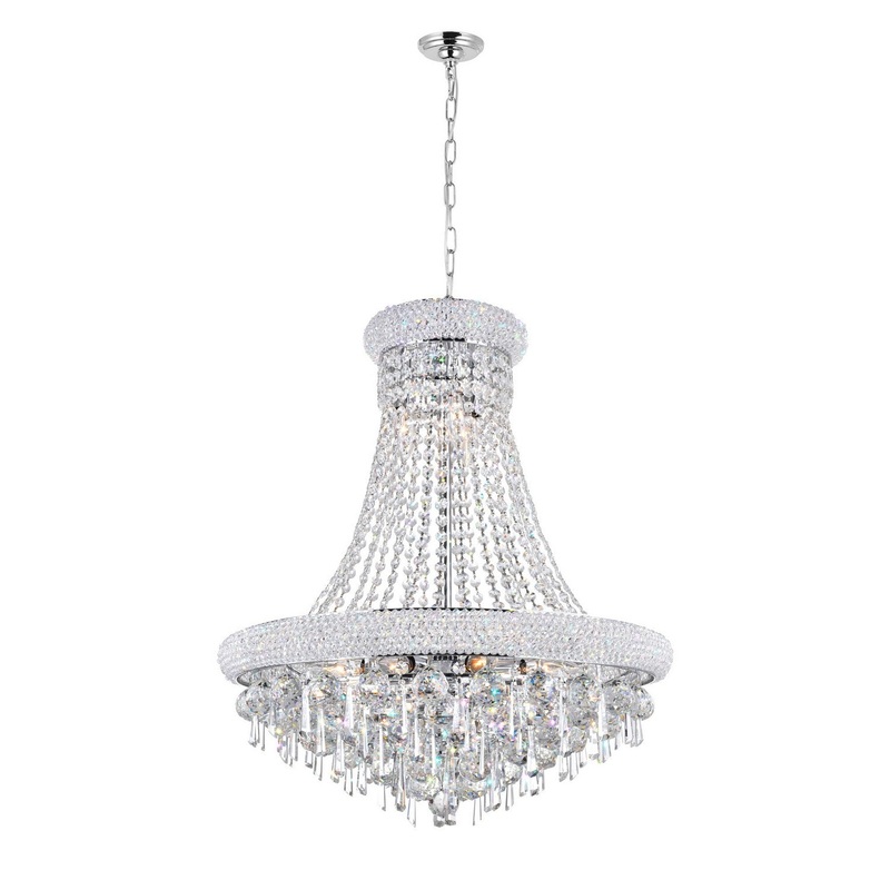 CWI Lighting 8040P24C Kingdom 13 Light Chandelier, Chrome (Discontinued)