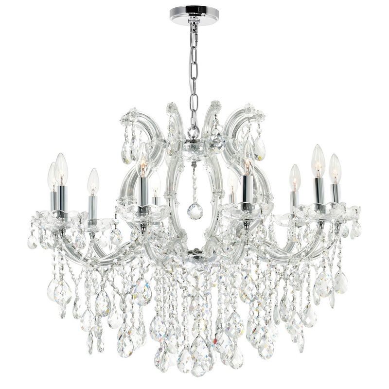 CWI Lighting 8312P32C-10 (Clear) Colossal Ten Light Chandelier, Chrome (Discontinued)