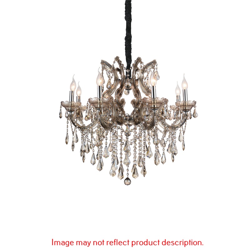 CWI Lighting 8319P32C-8 (Clear) Maria Theresa Eight Light Chandelier, Chrome (Discontinued)
