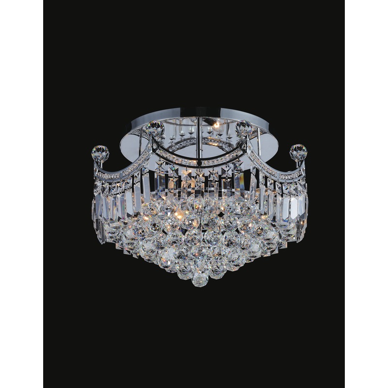 CWI Lighting 8421C20C Amanda Eight Light Flush Mount, Chrome