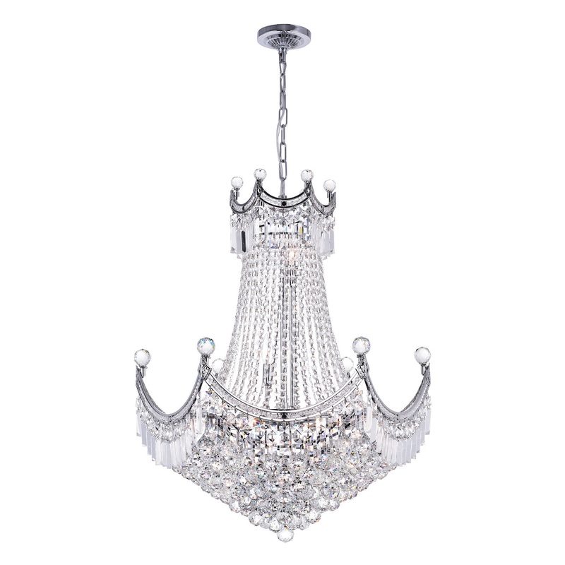 CWI Lighting 8421P28C Amanda 15 Light Chandelier, Chrome