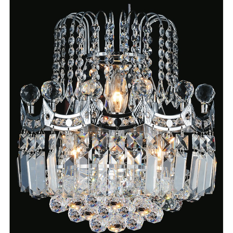 CWI Lighting 8421W12C Amanda Three Light Wall Sconce, Chrome