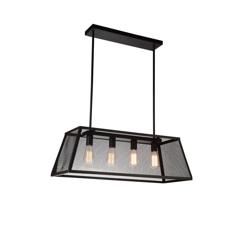 CWI Lighting 9601P31-4-101-A Macleay Four Light Chandelier, Black