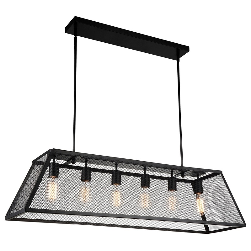 CWI Lighting 9601P42-6-101-A Macleay Six Light Chandelier, Black (Discontinued)