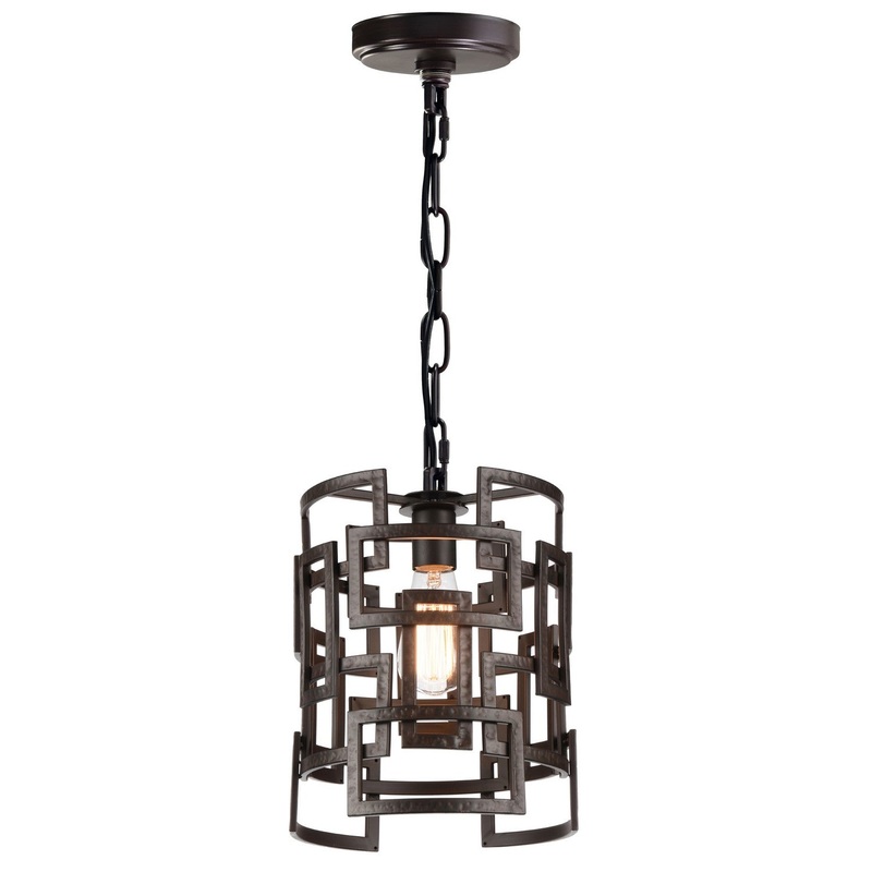 CWI Lighting 9913P10-1-205 Litani One Light Chandelier, Brown