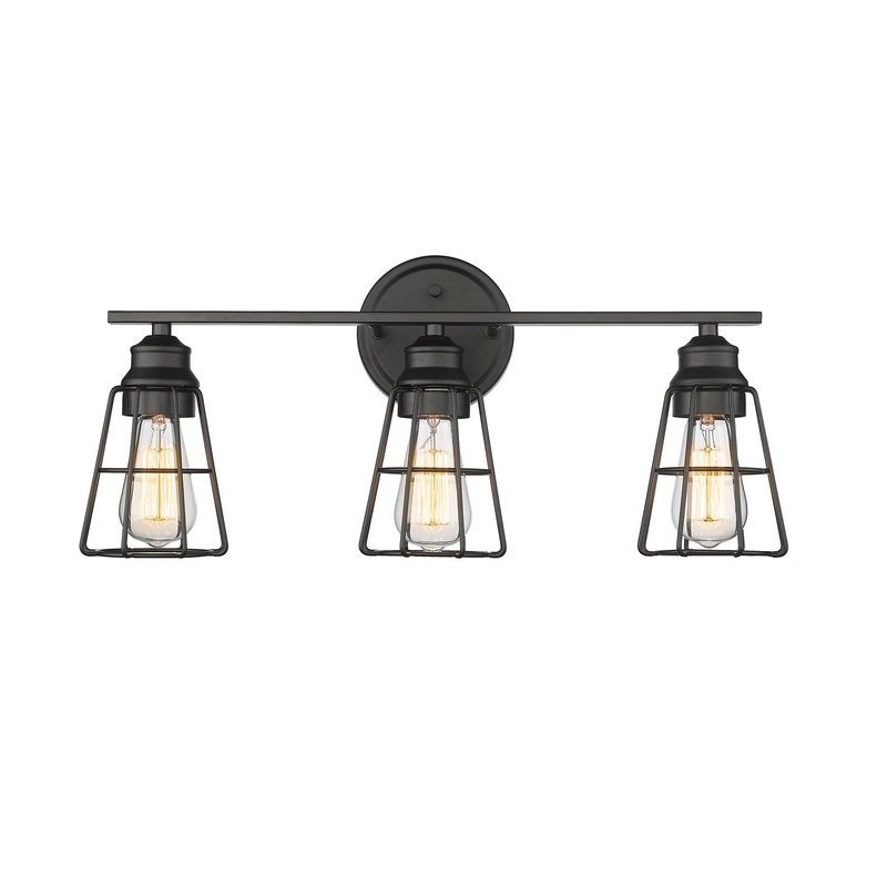 Millennium 3383-MB Three Light Vanity, Matte Black