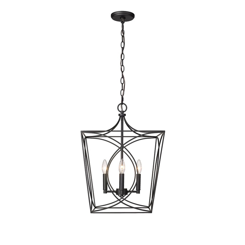 Millennium 4002-MB Tracy Four Light Pendant, Matte Black
