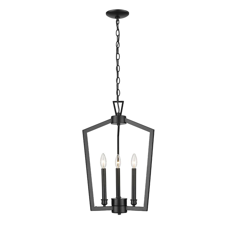 Millennium 4523-MB Lizabeth Three Light Pendant, Matte Black
