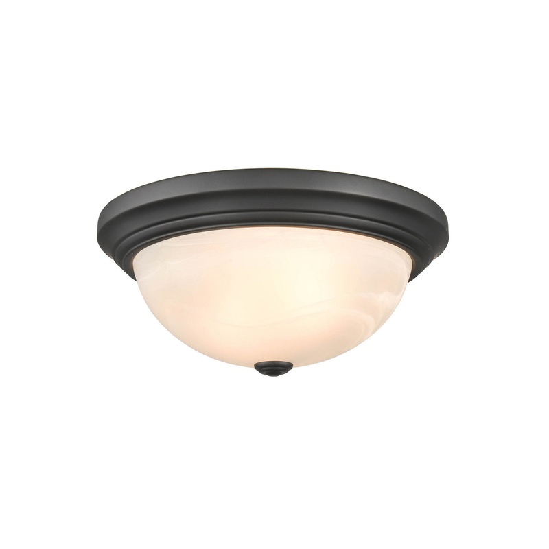 Millennium 4603-MB Two Light Flushmount, Matte Black