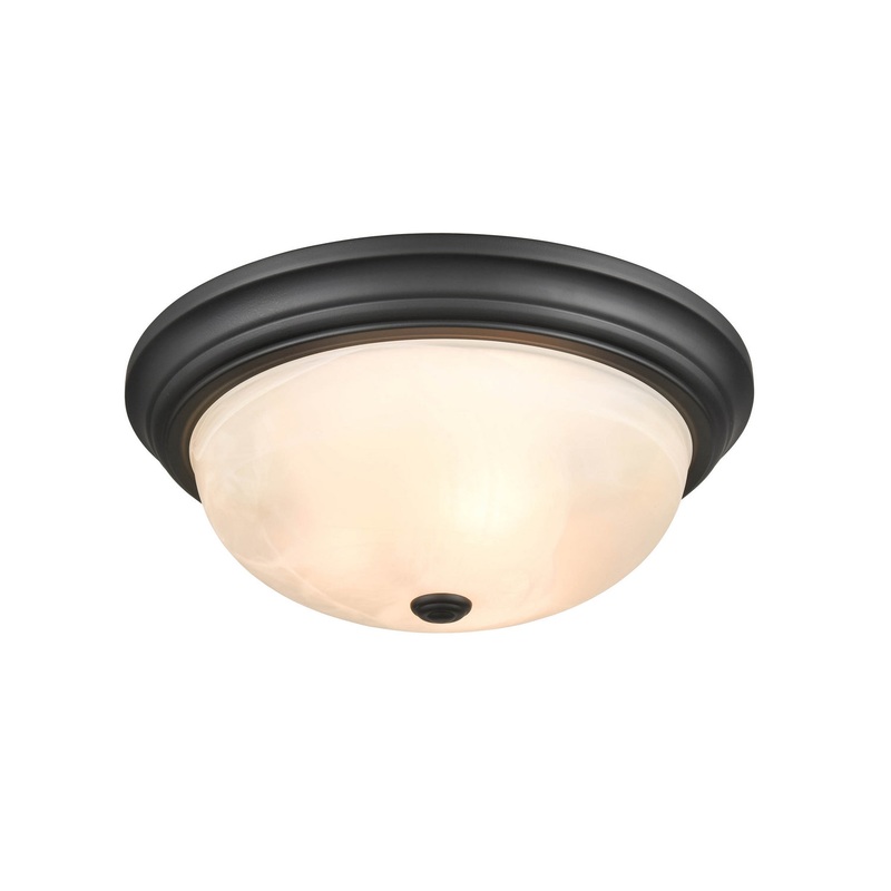 Millennium 4605-MB Three Light Flushmount, Matte Black