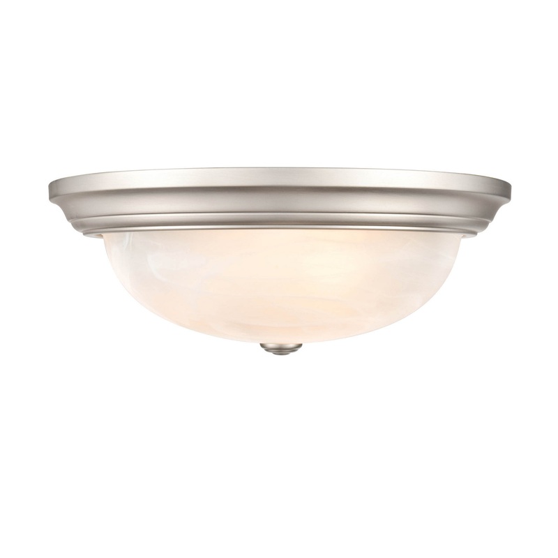 Millennium 4605-SN Three Light Flushmount, Satin Nickel
