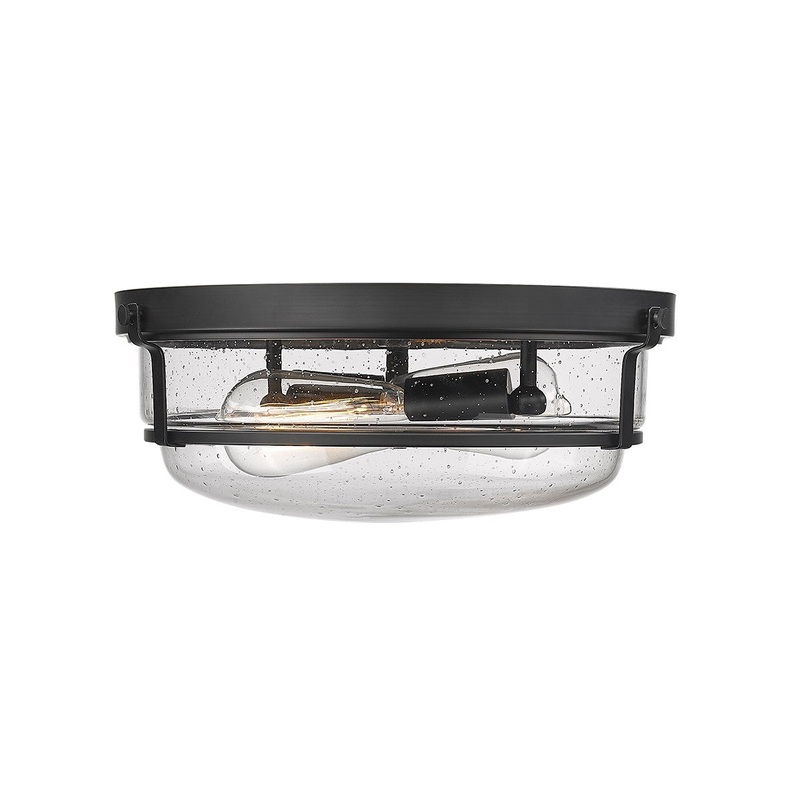 Millennium 4652-MB Mayson Two Light Flushmount, Matte Black