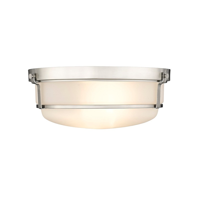 Millennium 4662-BN Arlson Two Light Flushmount, Brushed Nickel