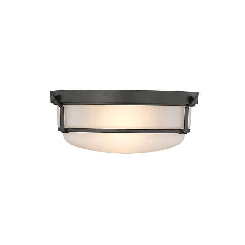 Millennium 4662-MB Arlson Two Light Flushmount, Matte Black