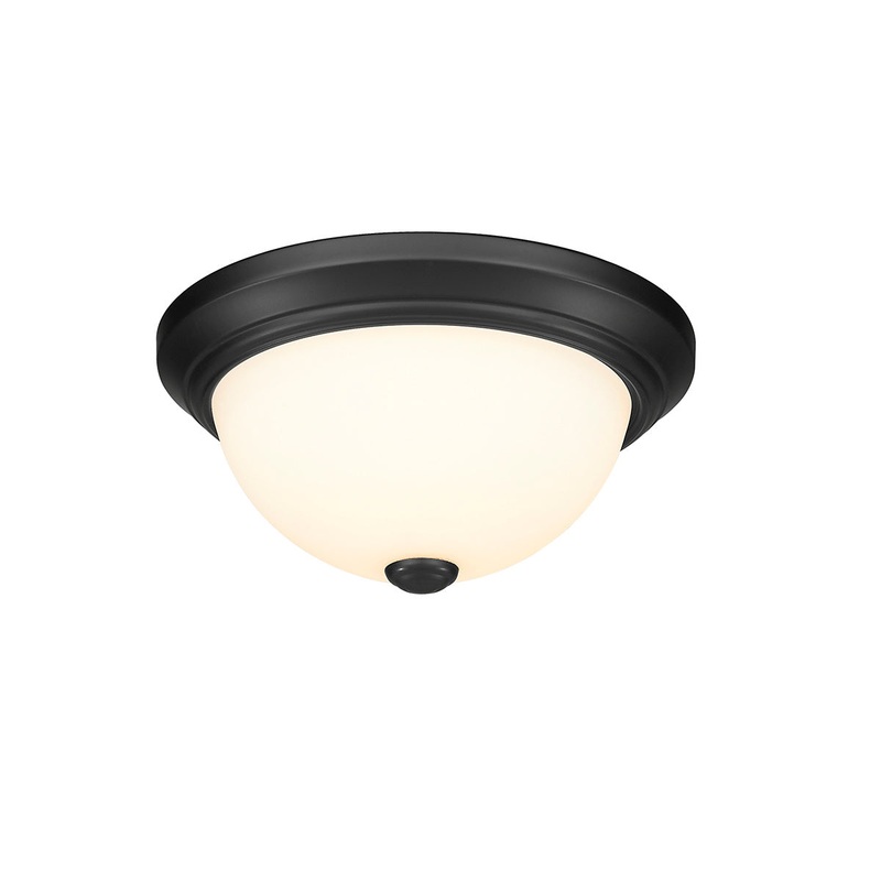 Millennium 4901-MB Two Light Flushmount, Matte Black