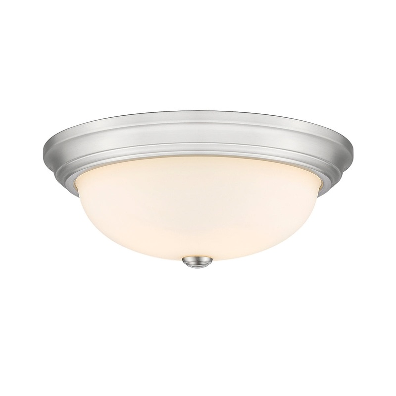 Millennium 4905-BN Three Light Flushmount, Brushed Nickel