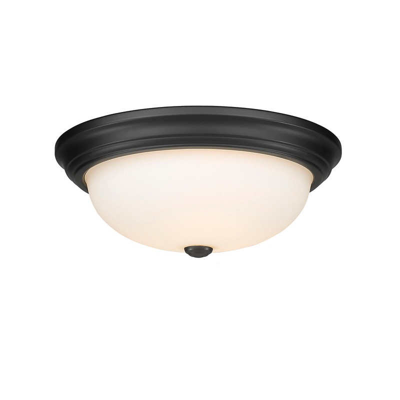 Millennium 4905-MB Three Light Flushmount, Matte Black