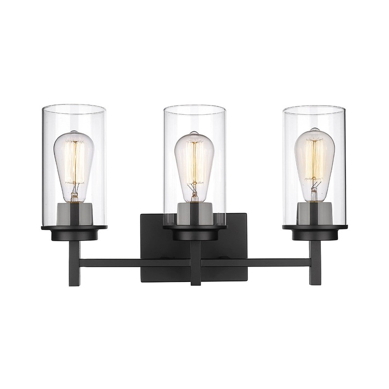 Millennium 494003-MB Janna Three Light Vanity, Matte Black