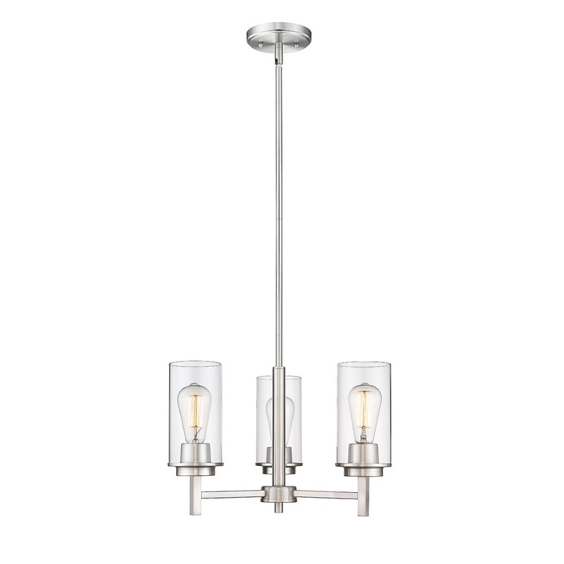 Millennium 495003-BN Janna Three Light Chandelier, Brushed Nickel