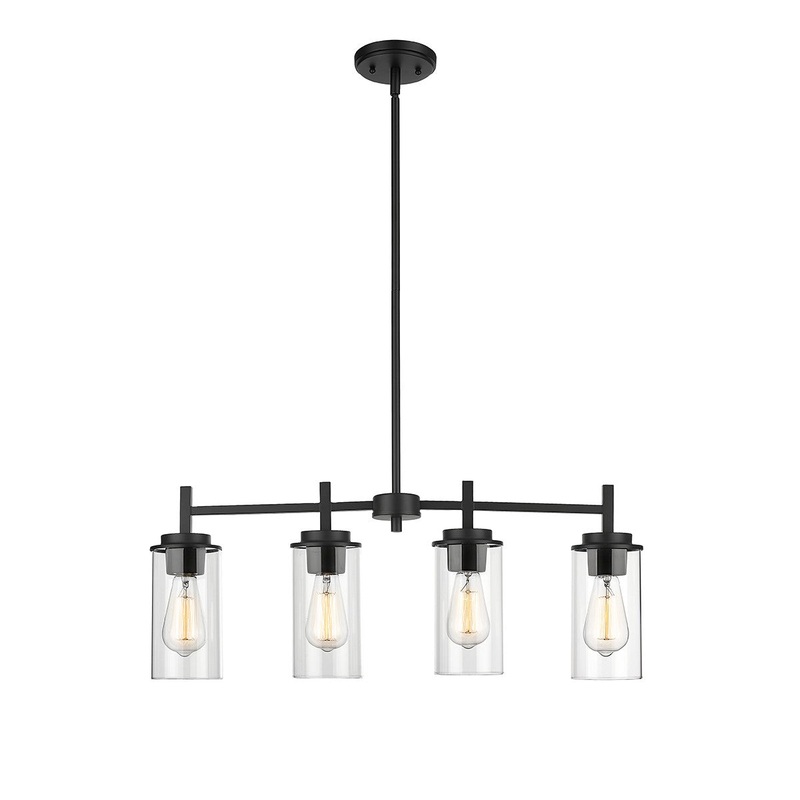Millennium 495004-MB Janna Four Light Chandelier, Matte Black