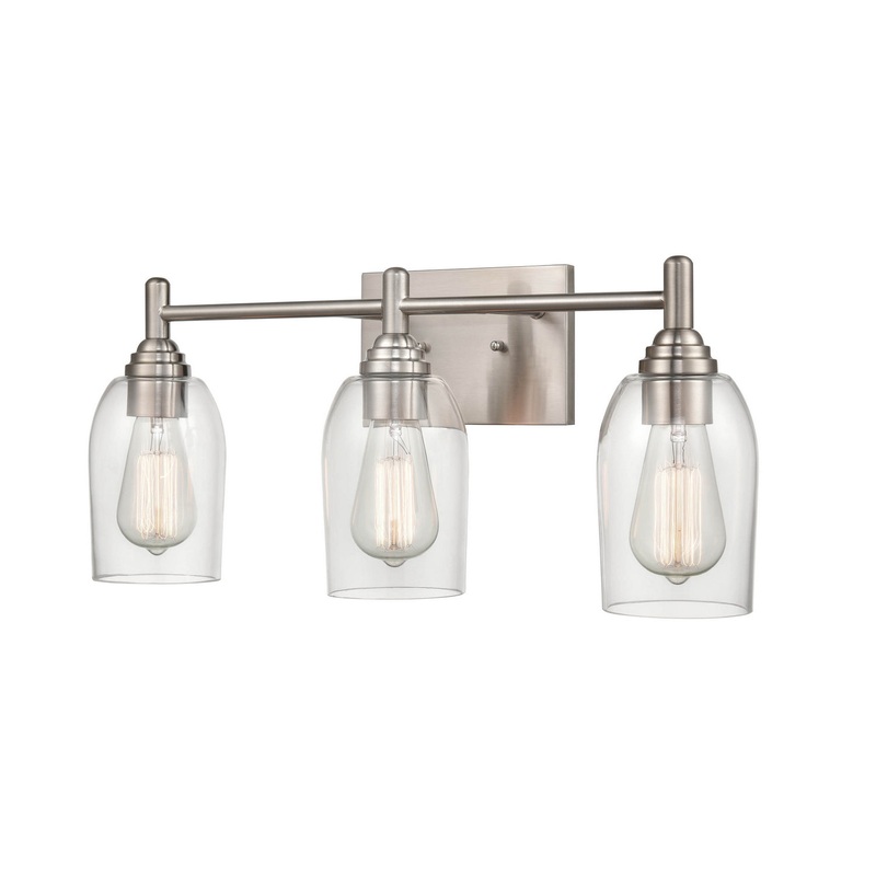 Millennium 4993-BN Arlett Three Light Vanity, Brushed Nickel