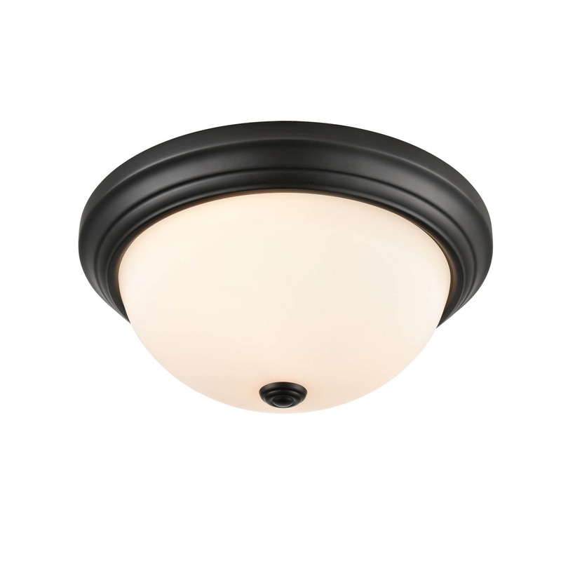 Millennium 5403-MB Two Light Flushmount, Matte Black