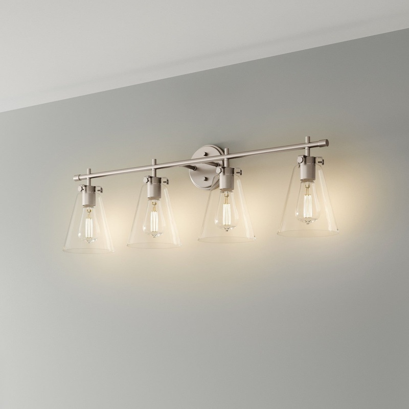 Millennium 8124-BN Aliza Four Light Vanity, Brushed Nickel