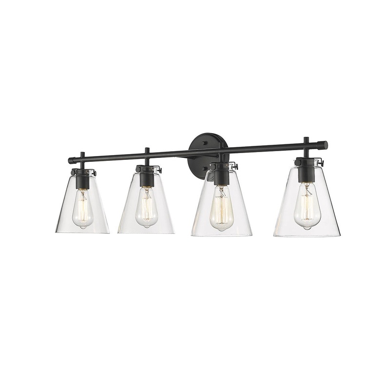 Millennium 8124-MB Aliza Four Light Vanity, Matte Black