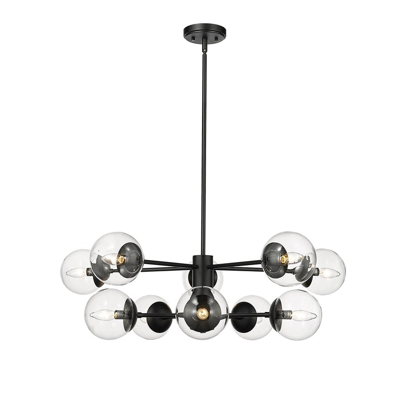Millennium 8150-MB Avell Ten Light Chandelier, Matte Black