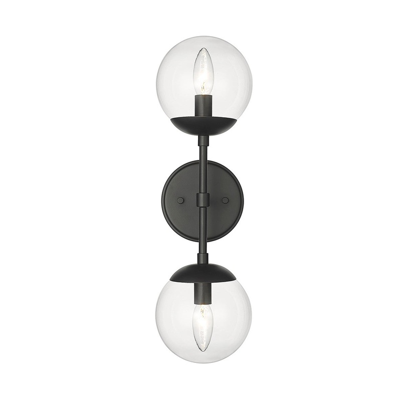 Millennium 8152-MB Avell Two Light Wall Sconce, Matte Black