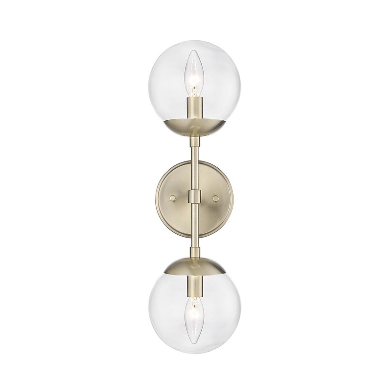 Millennium 8152-MG Avell Two Light Wall Sconce, Modern Gold