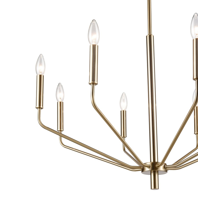 Millennium 8168-MG Laurell Eight Light Chandelier, Modern Gold