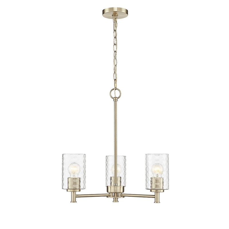 Millennium 9213-MG Ashli Three Light Chandelier, Modern Gold