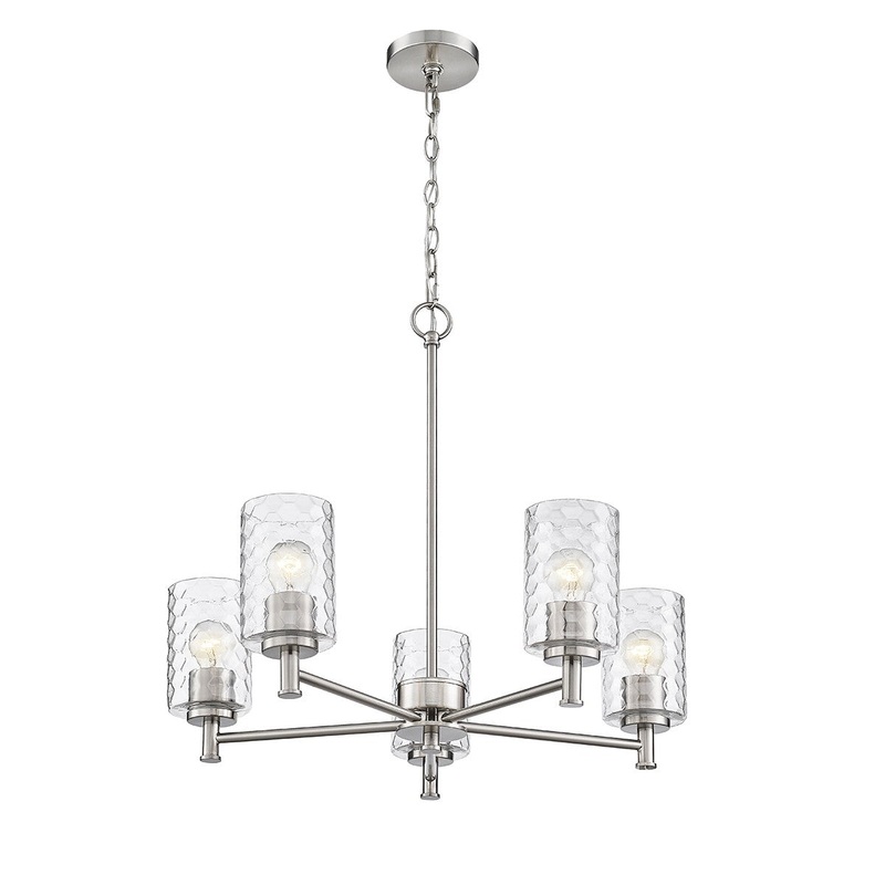 Millennium 9215-BN Ashli Five Light Chandelier, Brushed Nickel