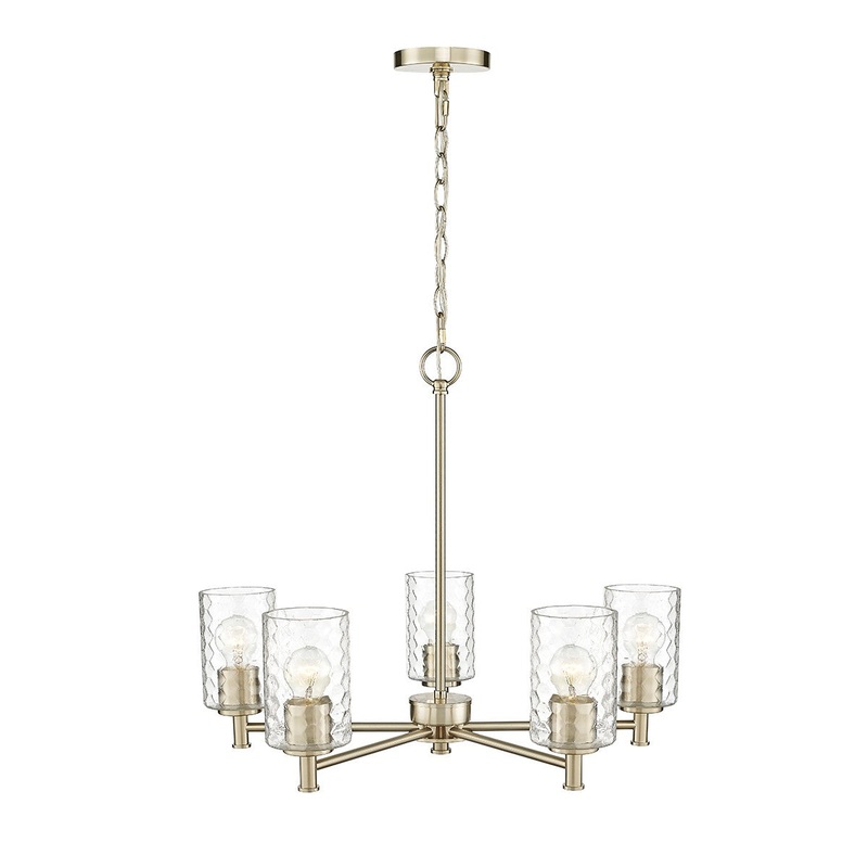 Millennium 9215-MG Ashli Five Light Chandelier, Modern Gold