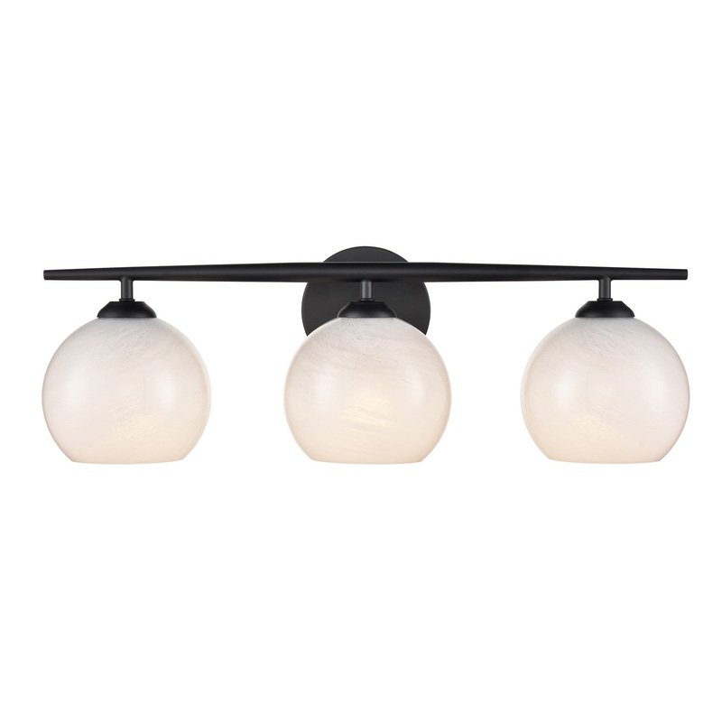 Millennium 18103-MB Kimorra Three Light Vanity, Matte Black