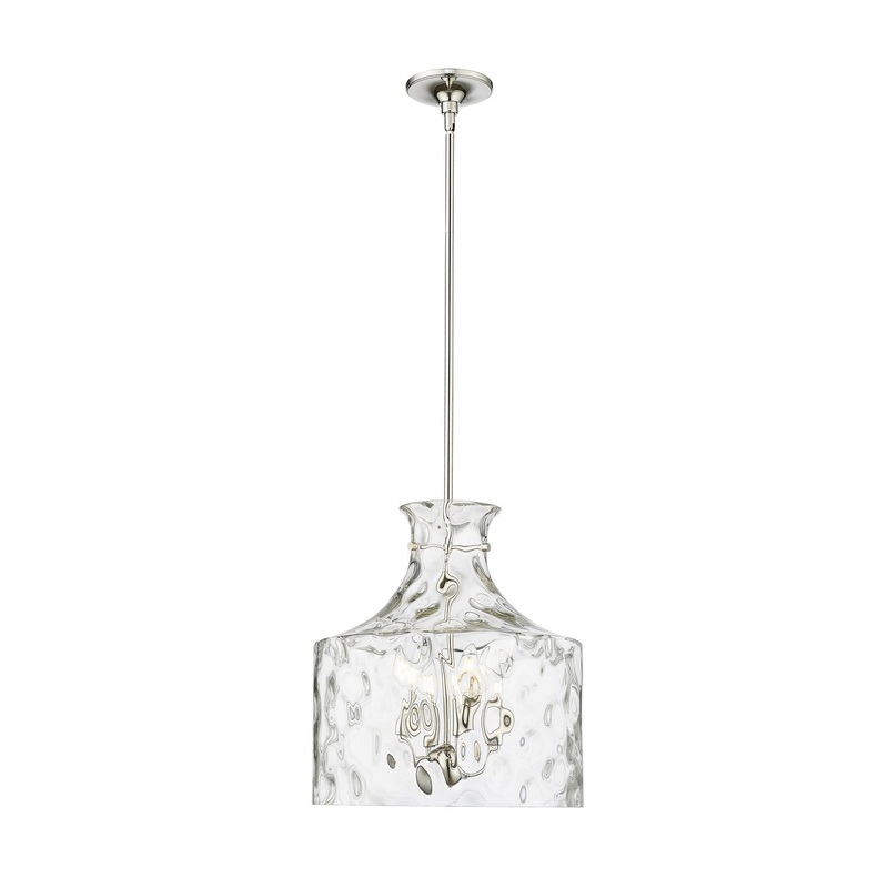 Millennium 22604-PN Santorini Four Light Pendant, Polished Nickel