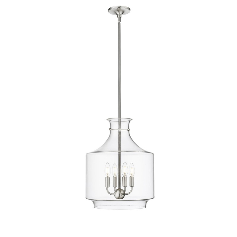 Millennium 22804-BN Mahannah Four Light Pendant, Brushed Nickel