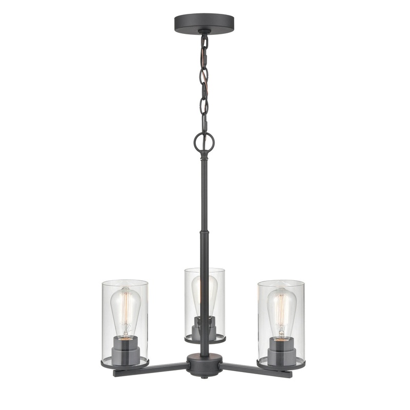Millennium 2713-MB Verlana Three Light Chandelier, Matte Black