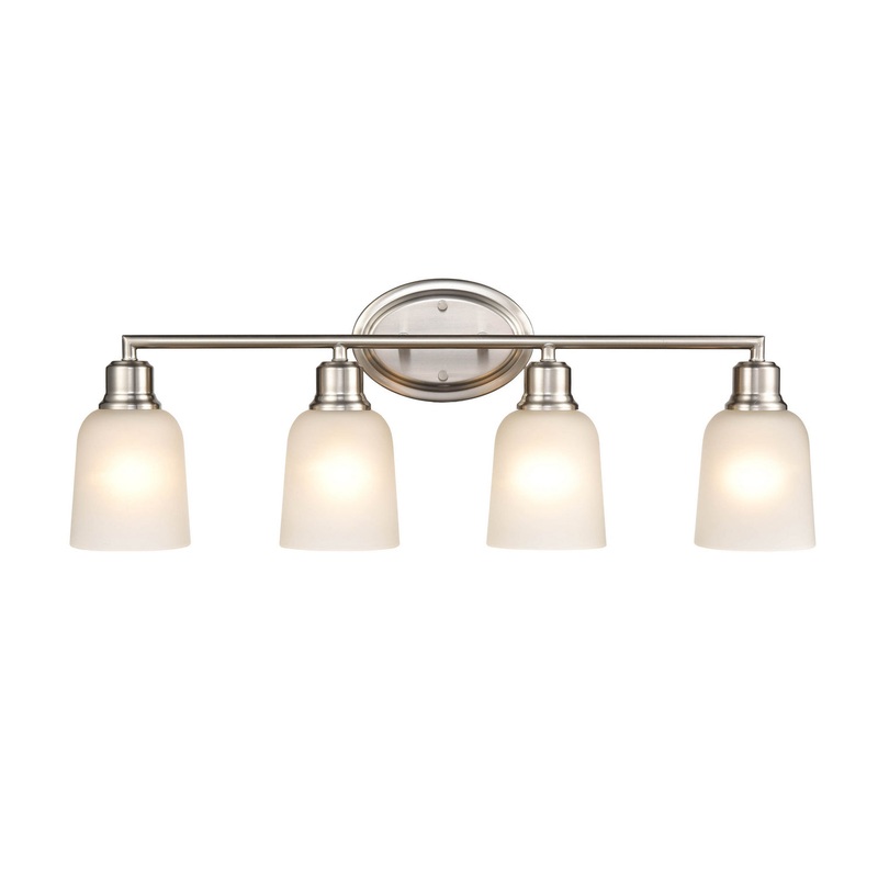 Millennium 2804-BN Amberle Four Light Vanity, Brushed Nickel