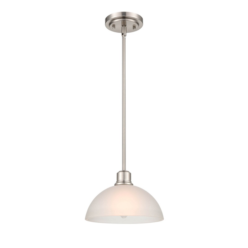Millennium 2811-BN Amberle One Light Pendant, Brushed Nickel