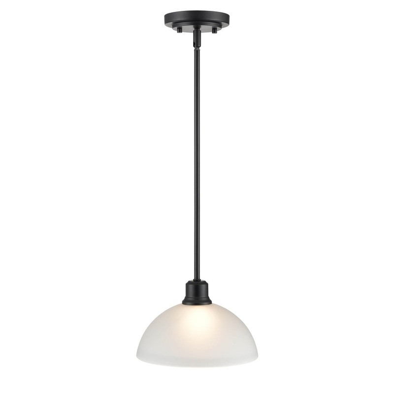 Millennium 2811-MB Amberle One Light Mini Pendant, Matte Black