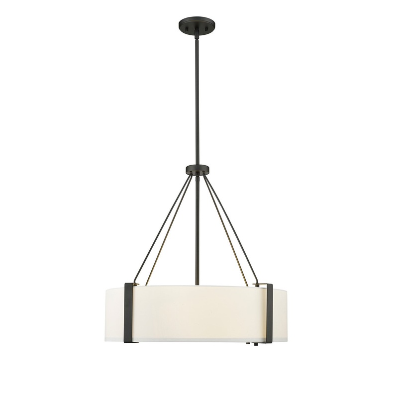 Millennium 28203-MB/WH Telfar Three Light Pendant, Matte Black/White