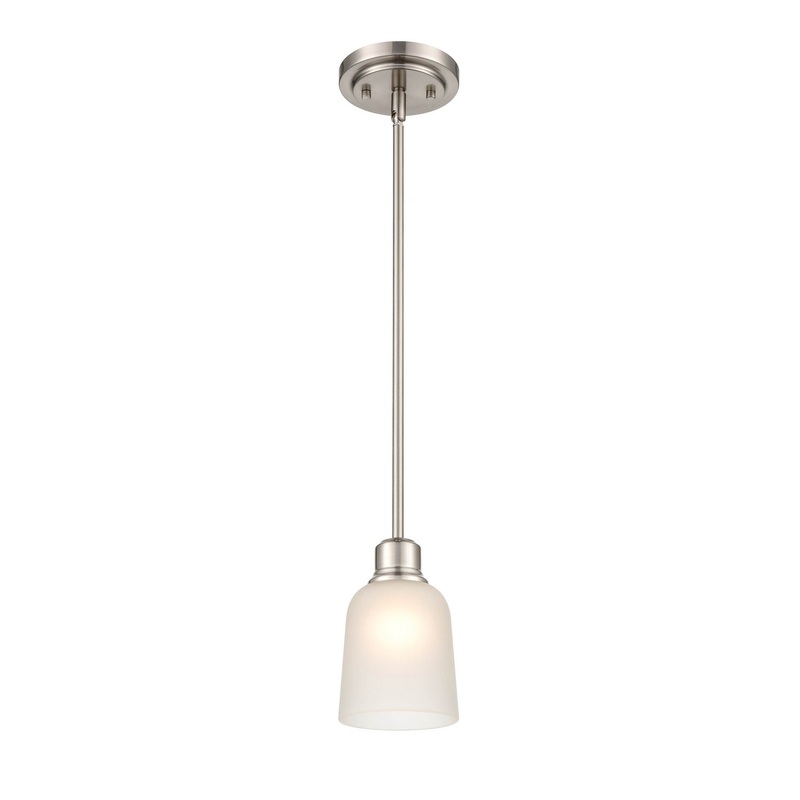 Millennium 2821-BN Amberle One Light Pendant, Brushed Nickel