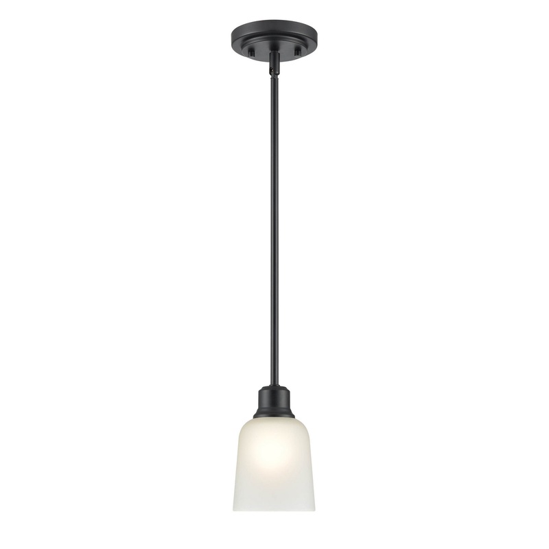 Millennium 2821-MB Amberle One Light Mini Pendant, Matte Black