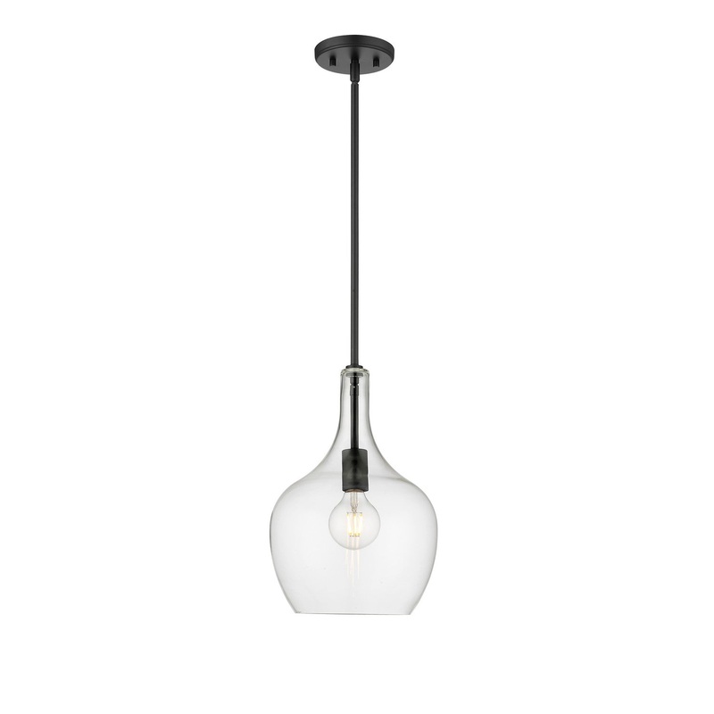Millennium 28401-MB Lamara One Light Pendant, Matte Black