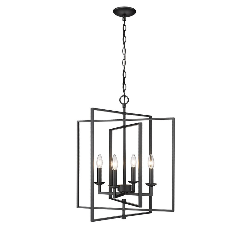 Millennium 3231-MB Nellis Four Light Pendant, Matte Black