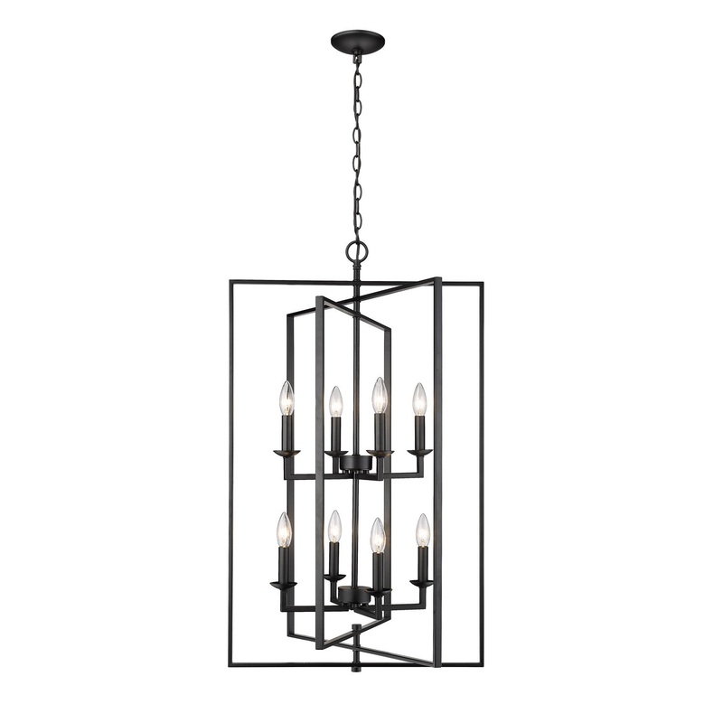 Millennium 3248-MB Nellis Eight Light Pendant, Matte Black