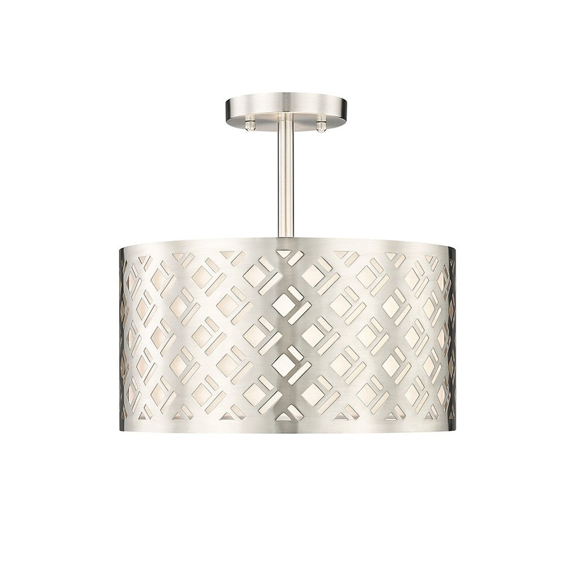 Millennium 4292-BN Gracelan Two Light Semi Flush Mount, Brushed Nickel