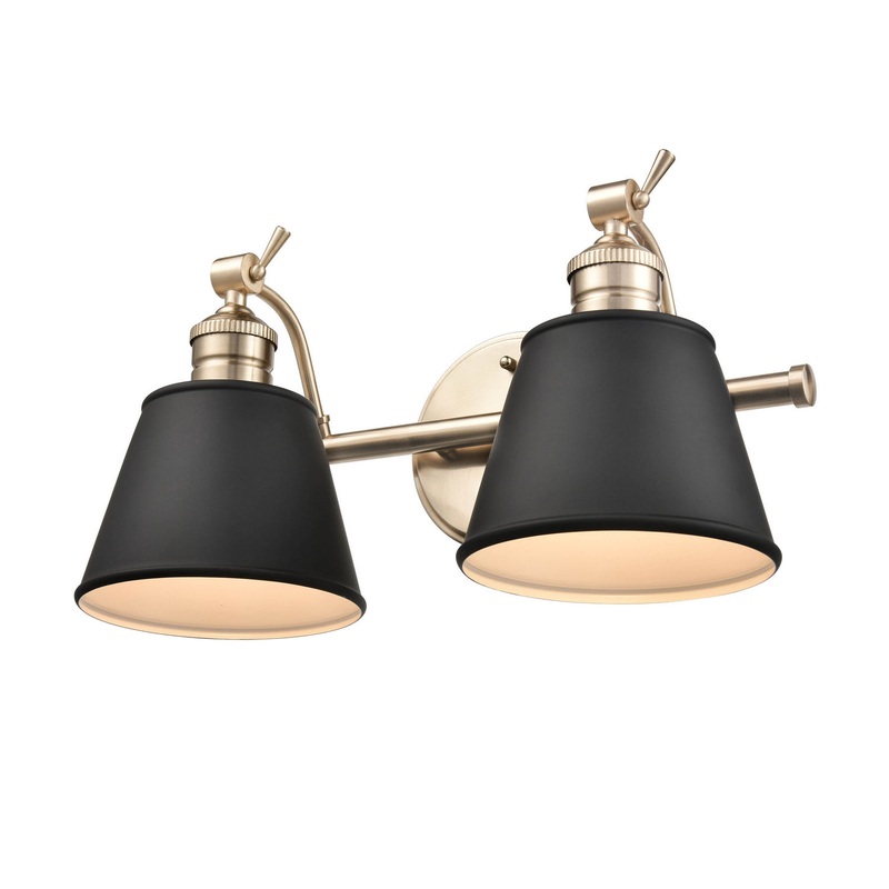 Millennium 4462-MG Layne Two Light Vanity, Modern Gold